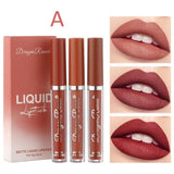 3PCS/Set Waterproof Matte Velvet Lip Gloss