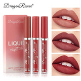 3PCS/Set Waterproof Matte Velvet Lip Gloss