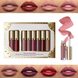 8 Pieces Professional Lip Glaze Gloss Waterproof Makeup Matte Non-sticky Lipstick