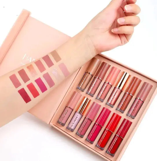 HANDAIYAN 12 Color Book Liquid Lipstick