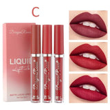 3PCS/Set Waterproof Matte Velvet Lip Gloss